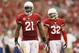GLENDALE, AZ - OCTOBER 27: Cornerback Patrick Peterson #21 and free safety Tyrann Mathieu #32 of the Arizona Cardinals during the NFL game against the Atlanta Falcons at the University of Phoenix Stadium on October 27, 2013 in Glendale, Arizona. The Car