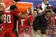 TEMPE, AZ - JANUARY 1: Utah head coach Urban Meyer is doused with Gatorade after his team's 35-7 victory over Pittsburgh in the Tostito's Fiesta Bowl at the Sun Devil Stadium on January 1, 2005 in Tempe, Arizona. (Photo by Jeff Gross/Getty Images).