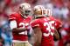 Eric Reid (right) and the 49ers secondary will look to contain the Saints' passing offense.