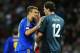 LONDON, ENGLAND - SEPTEMBER 11: Vyacheslav Shevchuk of Ukraine and Andriy Pyatov of Ukraine in discussion after the FIFA 2014 World Cup Group H qualifying match between England and Ukraine at Wembley Stadium on September 11, 2012 in London, England. (Ph