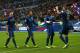 PARIS, FRANCE - OCTOBER 15: Karim Benzema of France celebrates scoring his teams third goal with team mates, Patrice Evra, Yohan Cabaye and Franck Ribery of France during the FIFA 2014 World Cup Qualifying Group I match between France and Finland at the