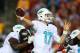 TAMPA, FL - NOVEMBER 11: Ryan Tannehill #17 of the Miami Dolphins looks to pass against the Tampa Bay Buccaneers in the first half at Raymond James Stadium on November 11, 2013 in Tampa, Florida. (Photo by Mike Ehrmann/Getty Images)