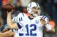 NASHVILLE, TN - NOVEMBER 14: Andrew Luck #12 of the Indianapolis Colts looks to pass in the first quarter against the Tennessee Titans at LP Field on November 14, 2013 in Nashville, Tennessee. (Photo by Andy Lyons/Getty Images)