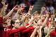 RALEIGH, NC - JANUARY 09: Fans watch as a North Carolina State Wolfpack player lines up for a free throw against the Georgia Tech Yellow Jackets during play at PNC Arena on January 9, 2013 in Raleigh, North Carolina. (Photo by Grant Halverson/Getty Imag