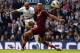 LONDON, ENGLAND - APRIL 21: Vincent Kompany of Manchester City fails to stop Jermain Defoe of Tottenham Hotspur scoring their second goal during the Barclays Premier League match between Tottenham Hotspur and Manchester City at White Hart Lane on April 2