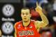 Nov 14, 2013; San Diego, CA, USA; Arizona Wildcats guard Gabe York (1) reacts after a basket during the first half against the San Diego State Aztecs at Viejas Arena. Mandatory Credit: Christopher Hanewinckel-USA TODAY Sports