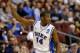 PHILADELPHIA, PA - MARCH 24: Rasheed Sulaimon #14 of the Duke Blue Devils reacts after making a three-pointer in the second half while taking on the Creighton Bluejays during the third round of the 2013 NCAA Men's Basketball Tournament at Wells Fargo Cen