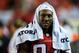 Aug 8, 2013; Atlanta, GA, USA; Atlanta Falcons wide receiver Roddy White (84) on the sidelines in the second half against the Cincinnati Bengals at the Georgia Dome. The Bengals won 34-10. Mandatory Credit: Daniel Shirey-USA TODAY Sports