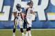 SAN DIEGO, CA - NOVEMBER, 10: Peyton Manning #18 of the Denver Broncos complains to the game officials for not penalizing Corey Liuget #94 of the San Diego Chargers for a tackle during the football game at Qualcomm Stadium on November 10, 2013 in San Die