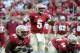 Nov 16, 2013; Tallahassee, FL, USA; Florida State Seminoles quarterback Jameis Winston (5) signals an audible during the first half against the Syracuse Orange at Doak Campbell Stadium. Mandatory Credit: Melina Vastola-USA TODAY Sports