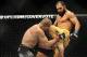 Nov 16, 2013; Las Vegas, NV, USA; Georges St-Pierre (red gloves) fights against Johny Hendricks (blue gloves) in their welterweight championship bout during UFC 167 at MGM Grand Garden Arena. Mandatory Credit: Stephen R. Sylvanie-USA TODAY Sports