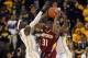 Nov 16, 2013; Richmond, VA, USA; Virginia Commonwealth Rams guard Briante Weber (2) and guard Melvin Johnson (32) trap Winthrop Eagles forward Tevin Prescott (31) during the first half at Stuart C. Siegel Center. Mandatory Credit: Peter Casey-USA TODAY Sp