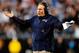 CHARLOTTE, NC - NOVEMBER 18: Coach Bill Belichick of the New England Patriots looks to the officials for an explanation of a penalty during a game against the Carolina Panthers at Bank of America Stadium on November 18, 2013 in Charlotte, North Carolina.