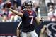 Nov 17, 2013; Houston, TX, USA; Houston Texans quarterback Case Keenum (7) attempts a pass during the third quarter against the Oakland Raiders at Reliant Stadium. The Raiders defeated the Texans 28-23. Mandatory Credit: Troy Taormina-USA TODAY Sports