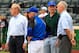NEW YORK - AUGUST 06: New York Mets Chief Executive Officer Fred Wilpon , Manager Terry Collins, prospective Mets owner David Einhorn and General Manager Sandy Alderson (L-R) talk during batting practice before a Major League Baseball game against the At