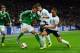 LONDON, ENGLAND - NOVEMBER 19: Mario Goetze of Germany is challenged by Ross Barkley and Kieran Gibbs of England during the international friendly match between England and Germany at Wembley Stadium on November 19, 2013 in London, England. (Photo by Mi