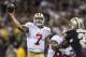 NEW ORLEANS, LA - NOVEMBER 17: Colin Kaepernick #7 of the San Francisco 49ers throws a pass against the New Orleans Saints at Mercedes-Benz Superdome on November 17, 2013 in New Orleans, Louisiana. The Saints defeated the 49ers 23-20. (Photo by Wesley
