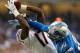 DETROIT, MI - SEPTEMBER 29: Alshon Jeffery #17 of the Chicago Bears catches a fourth quarter touchdown next to Darius Slay #30 of the Detroit Lions at Ford Field on September 29, 2013 in Detroit, Michigan. Detroit won the game 40-32. (Photo by Gregory Sha