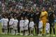 MEXICO CITY, MEXICO - NOVEMBER 13: Players of New Zealand sing their national anthem during a match between Mexico and New Zealand as part of the FIFA World Cup Qualifiers at Azteca Stadium on November 13, 2013 in Mexico City, Mexico. (Photo by Miguel Tov