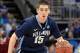 Mar 22, 2013; Kansas City, MO, USA; Villanova Wildcats guard Ryan Arcidiacono (15) drives against the North Carolina Tar Heels in the second half during the second round of the 2013 NCAA tournament at the Sprint Center. North Carolina defeated Villanova