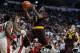 Nov 19, 2013; Las Vegas, NV, USA; Arizona State Sun Devils guard Jahii Carson (1) jumps to shoot the ball against the UNLV Runnin' Rebels during an NCAA men's basketball game at Thomas & Mack Center. Arizona State won the game 88-80. Mandatory Credit: Ste