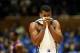 Nov 19, 2013; Durham, NC, USA; Duke Blue Devils guard Tyler Thornton (3) reacts after fouling out against the East Carolina Pirates at Cameron Indoor Stadium. Mandatory Credit: Mark Dolejs-USA TODAY Sports