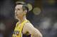 Oct 25, 2013; Anaheim, CA, USA; Los Angeles Lakers guard Steve Nash (10) during a break in play against the Utah Jazz during the second quarter at Honda Center. Mandatory Credit: Kelvin Kuo-USA TODAY Sports