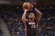 ORLANDO, FL - NOVEMBER 20: James Jones #22 of the Miami Heat shoots a foul shot against the Orlando Magic during the game on November 20, 2013 at Amway Center in Orlando, Florida. NOTE TO USER: User expressly acknowledges and agrees that, by downloading a