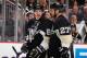 PITTSBURGH, PA - JUNE 1: Sidney Crosby #87 of the Pittsburgh Penguins talks with Craig Adams #27 during the game against the Boston Bruins in Game One of the Eastern Conference Final during the 2013 NHL Stanley Cup Playoffs at Consol Energy Center on Jun