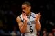 NEW YORK, NY - MARCH 14: Markel Starks #5 of the Georgetown Hoyas reacts in the first half against the Cincinnati Bearcats during the quaterfinals of the Big East Men's Basketball Tournament at Madison Square Garden on March 14, 2013 in New York City. (