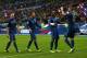 PARIS, FRANCE - OCTOBER 15: Karim Benzema of France celebrates scoring his teams third goal with team mates, Patrice Evra, Yohan Cabaye and Franck Ribery of France during the FIFA 2014 World Cup Qualifying Group I match between France and Finland at the