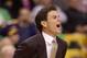 1 Nov 2000: Head Coach Rick Pitino of the Boston Celtics argues a call during the Celtics'' game against the Detroit Pistons at the Fleet Center in Boston, Massachusetts. The Celtics won 103-83. DIGITAL IMAGE Mandatory Credit: Ezra Shaw/ALLSPORT NOTE TO