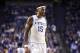 Nov 19, 2013; Lexington, KY, USA; Kentucky Wildcats forward Willie Cauley-Stein (15) walks off the court during the game against the Texas-Arlington Mavericks in the second half at Rupp Arena. Kentucky defeated Texas-Arlington 105-76. Mandatory Credit: Ma
