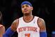 NEW YORK, NY - NOVEMBER 14: Carmelo Anthony #7 of the New York Knicks reacts after losing the game against the Houston Rockets at Madison Square Garden on November 14, 2013 in New York City. The Rockets defeat the Knicks 109-106. NOTE TO USER: User expres