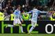 ROME, ITALY - FEBRUARY 21: Alvaro Gonzalez (L) of S.S. Lazio celebrates with Antonio Candreva after scoring their second goal during the UEFA Europa League round of 32 second leg match between S.S. Lazio and VfL Borussia Monchengladbach at Stadio Olimpic