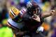 BATON ROUGE, LA - NOVEMBER 23: Quarterback Johnny Manziel #2 of the Texas A&M Aggies is sacked by defensive end Danielle Hunter #94 of the LSU Tigers at Tiger Stadium on November 23, 2013 in Baton Rouge, Louisiana. (Photo by Sean Gardner/Getty Images)