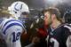 Manning and Brady after the AFC Championship Game in 2004.
