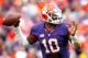 CLEMSON, SC - NOVEMBER 23: Tajh Boyd #10 of the Clemson Tigers drops back to pass during the game against the Citadel Bulldogs at Memorial Stadium on November 23, 2013 in Clemson, South Carolina. (Photo by Tyler Smith/Getty Images)