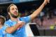 NAPLES, ITALY - NOVEMBER 06: Gonzalo Higuain of Napoli celebrates after scoring their second goal during the UEFA Champions League Group F match between SSC Napoli and Olympique de Marseille at Stadio San Paolo on November 6, 2013 in Naples, Italy. (Pho