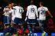 LONDON, ENGLAND - NOVEMBER 23: Frank Lampard of Chelsea is mobbed by his team mates after scoring their third goal during the Barclays Premier League match between West Ham United and Chelsea at Boleyn Ground on November 23, 2013 in London, England. (Ph
