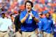 GAINESVILLE, FL - NOVEMBER 09: Will Muschamp, head coach of the Florida Gators, call for a timeout during a game against the Vanderbilt Commodores at Ben Hill Griffin Stadium on November 9, 2013 in Gainesville, Florida. (Photo by Stacy Revere/Getty Imag