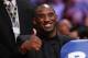 LOS ANGELES, CA - OCTOBER 29: Kobe Bryant of the Los Angeles Lakers reacts to someone in the crowd during the game against the Los Angeles Clippers at Staples Center on October 29, 2013 in Los Angeles, California. NOTE TO USER: User expressly acknowledge