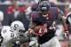 HOUSTON, TX- NOVEMBER 17: Ben Tate #44 of the Houston Texans rushes past Nick Roach #53 of the Oakland Raiders on November 17, 2013 at Reliant Stadium in Houston, Texas. Raiders won 28 to 23.(Photo by Thomas B. Shea/Getty Images)