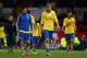 MANCHESTER, ENGLAND - NOVEMBER 10: Nicklas Bendtner of Arsenal walks off with his team-mates at the end of the Barclays Premier League match between Manchester United and Arsenal at Old Trafford on November 10, 2013 in Manchester, England. (Photo by Ale