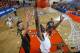 Nov 26, 2013; Lahaina, HI, USA; Syracuse Orangemen forward Jerami Grant (3) dunks against California Golden Bears center Kameron Rooks (44) during the second round of the EA Sports Maui Invitational at Lahaina Civic Center. Mandatory Credit: Brian Spurloc