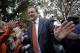 Nov 16, 2013; Auburn, AL, USA; Auburn Tigers head coach Gus Malzahn leads his team through Tiger walk before the game against the Georgia Bulldogs at Jordan Hare Stadium. Mandatory Credit: John Reed-USA TODAY Sports