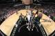SAN ANTONIO, TX - November 20: Kelly Olynyk #41 of the Boston Celtics shoots against Tim Duncan #21 of the San Antonio Spurs at the AT&T Center on November 20, 2013 in San Antonio, Texas. NOTE TO USER: User expressly acknowledges and agrees that, by downl
