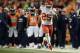 Nov 17, 2013; Denver, CO, USA; Kansas City Chiefs running back Jamaal Charles (25) runs for thirty five yard gain in the second quarter against the Denver Broncos at Sports Authority Field at Mile High. Mandatory Credit: Ron Chenoy-USA TODAY Sports