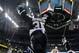 TAMPA, FL - JUNE 7: Nikolai Khabibulin #5 of the Tampa Bay Lightning celebrates after defeating the Calgary Flames in game seven of the NHL Stanley Cup Finals on June 7, 2004 at the St. Pete Times Forum in Tampa, Florida. The Lightning won the Stanley cu