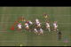 Linebackers smartly scrape behind the slant.
